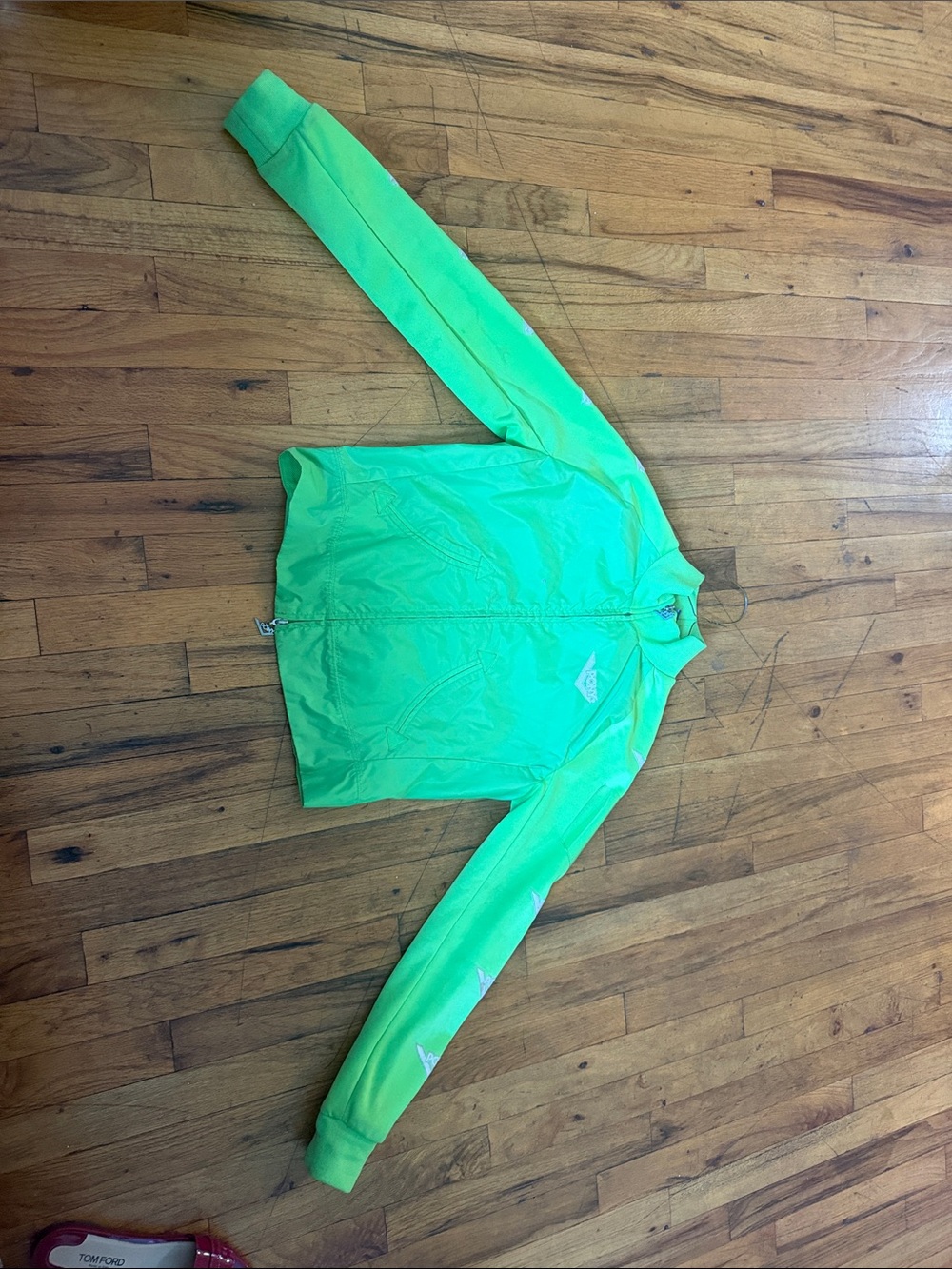 Pony Bright Green Zip-Up Track Jacket